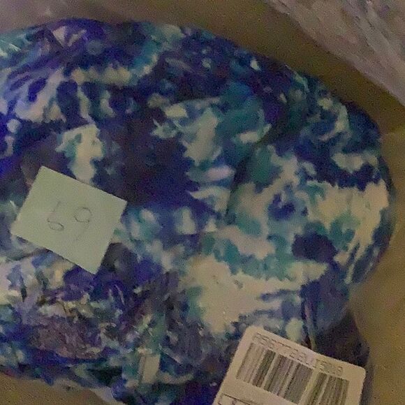 Kim Gravel Braid back Swimsuit Biker short Set Blue Tie Dye Sz 8 - Picture 3 of 4